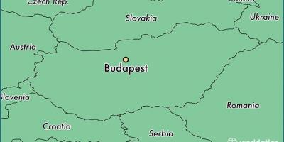 Mapa Budapesztu i krajów sąsiednich