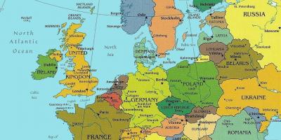 Mapa Budapesztu do Europy
