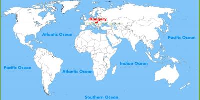 Mapa świata Węgry Budapeszt