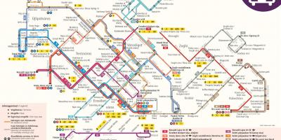 Mapa Budapesztu trolejbus