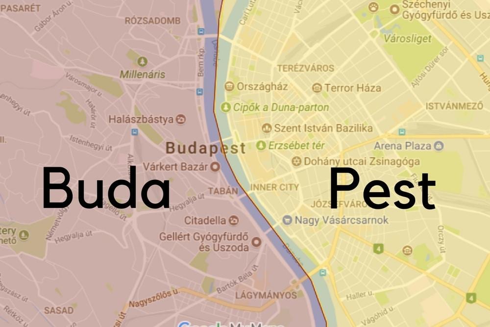 Budapeszt dzielnice mapie