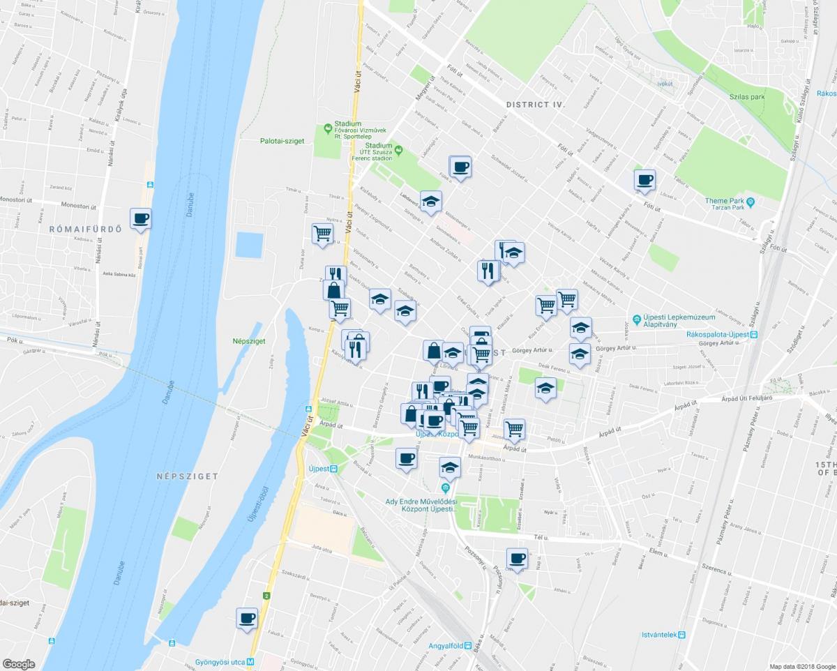 mapa Budapesztu restauracje