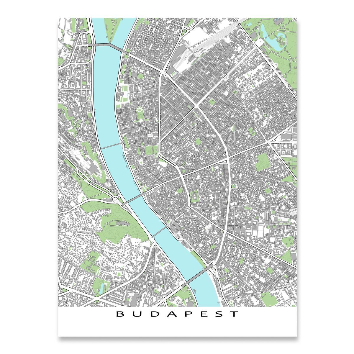mapa Budapesztu wydrukować mapę 