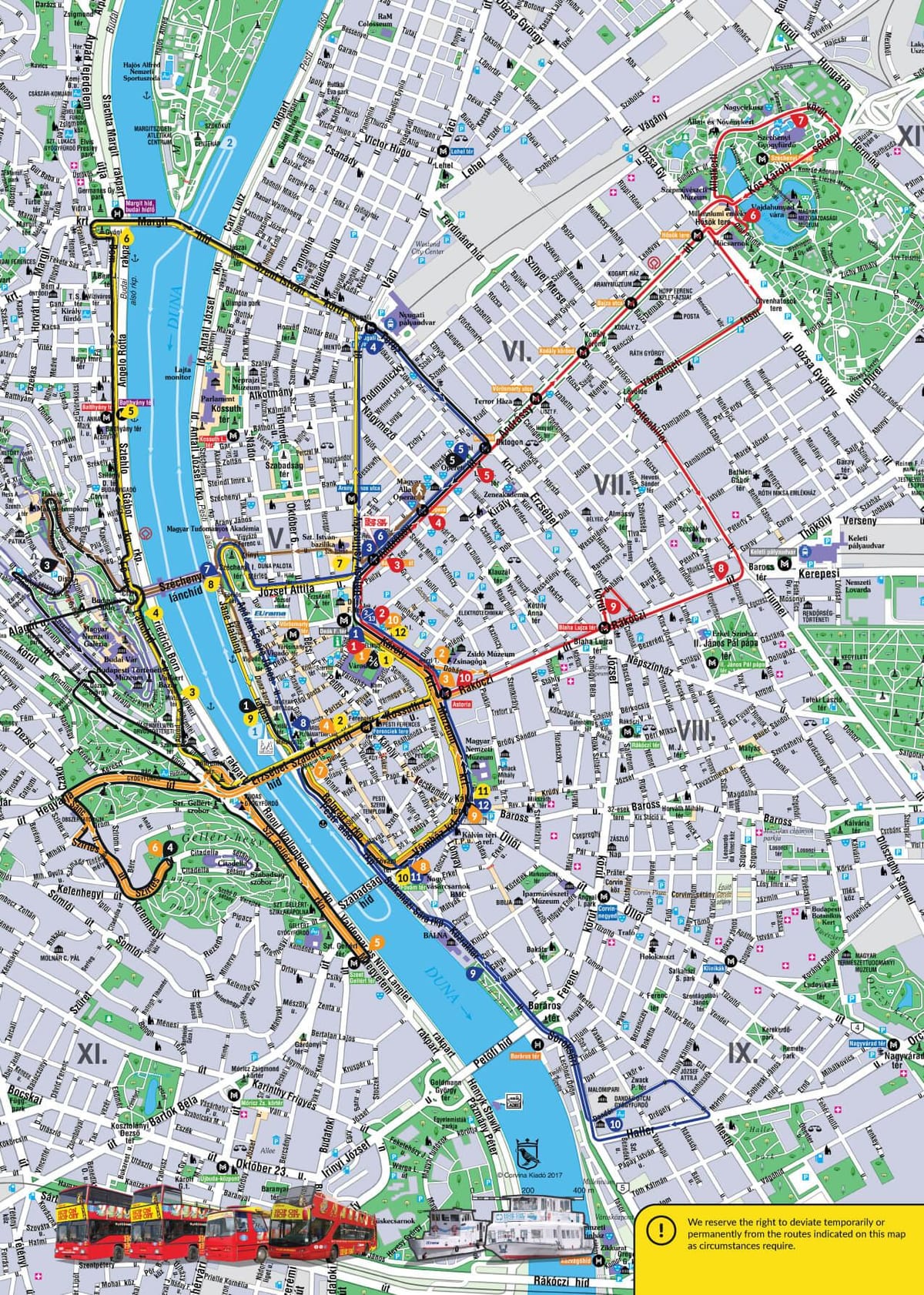 Budapeszt wycieczki autobusowe, mapa