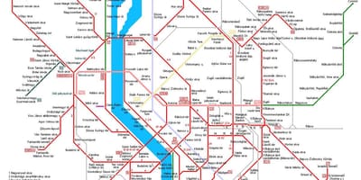 Budapeszt mapa linii kolejowych