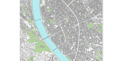 Mapa Budapesztu wydrukować mapę 