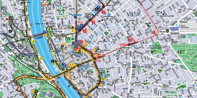 Budapeszt wycieczki autobusowe, mapa